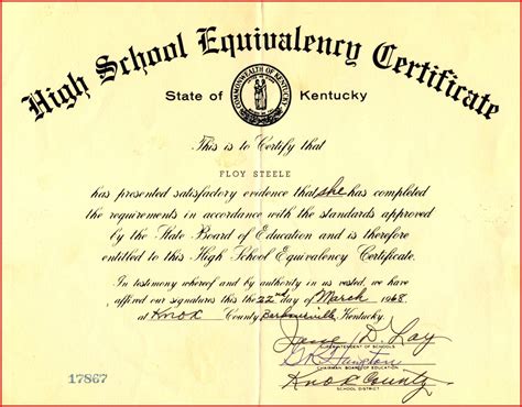 fake g.e.d certificate